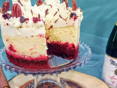 Velvety Red Velvet Cheesecake